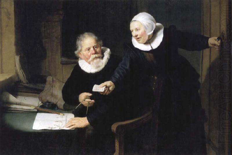 REMBRANDT Harmenszoon van Rijn The Shipbuilder Jan Rijksen and His Wife Griet Jans oil painting picture